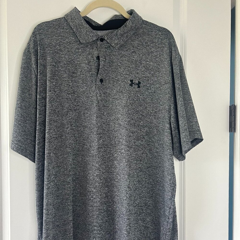 Men's Under Armour The Playoff Polo- Gray Size XXL NWOT